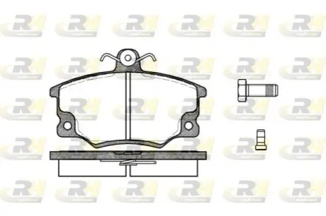 Фото Колодки гальмівні (передні) Renault 12 70-76/Fiat Punto/Panda 93-06 ROADHOUSE (2146.14) зображення 1