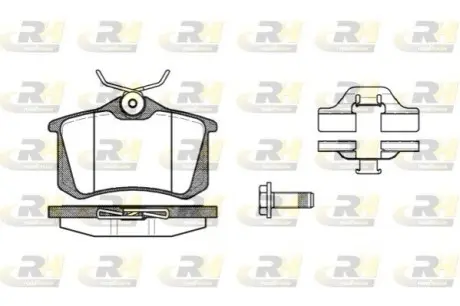 Колодки гальмівні (задні) VW Caddy III 04-/Peugeot 308 07-/Citroen C4 04 ROADHOUSE 2263.03