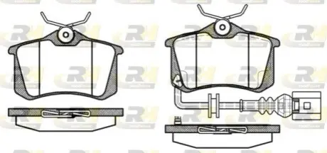 Колодки гальмівні (задні) VW Caddy III 04-/Peugeot 308 07-/Citroen C4 04 ROADHOUSE 2263.41