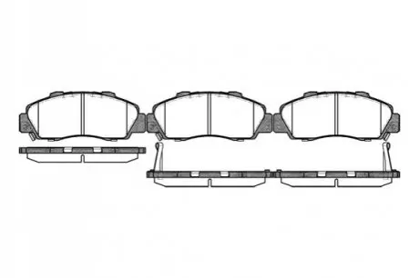 Фото Колодки гальмівні (передні) Honda Accord V/VI 93-03/Civic 97-01 ROADHOUSE (2351.32) зображення 1