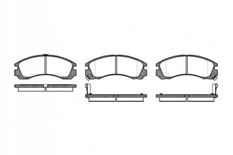 Колодки гальмівні (передні) Citroen C-Crosser 07-/Mitsubishi Outlander/Pajero 98-/Lancer/L400 94-03 ROADHOUSE 2354.02