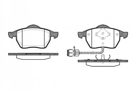 Колодки гальмівні (передні) Audi 100 90-94/Audi A6 94-97 (+датчики) ROADHOUSE 2390.02
