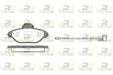 Колодки гальмівні (передні) Fiat Panda 03-/Punto 93-12 ROADHOUSE 2414.01