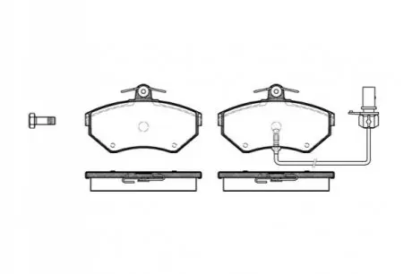Колодки гальмівні (передні) Audi A4 94-08/Seat Exeo 08-13/VW Passat B5 96-00 (+датчики) ROADHOUSE 2631.12