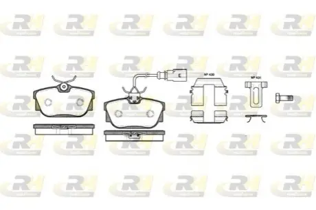Колодки гальмівні (задні) VW T4/T5 90-15 (з датчиками) ROADHOUSE 2767.12