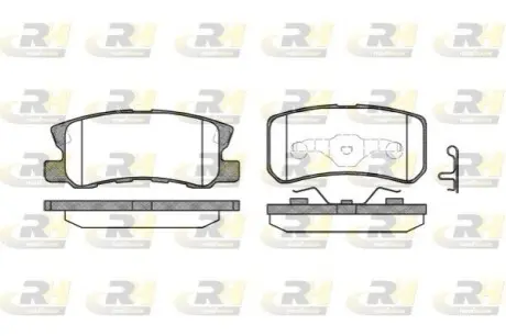 Колодки гальмівні (задні) Mitsubishi Outlander/Lancer 1.3-2.4 01- (Akebono) ROADHOUSE 2803.02