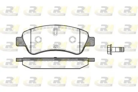 Комплект гальмівних колодок (передніх) Citroen C2/C4 04-/C3 09-/Berlingo/Peugeot 206/307 96-/207 06-/208 12 ROADHOUSE 2840.10