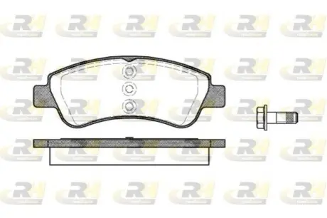 Комплект гальмівних колодок (передніх) Citroen C2/C4 04-/C3 09-/Berlingo/Peugeot 206/307 96-/207 06-/208 12 ROADHOUSE 2840.20