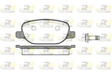 Гальмівні колодки, дискове гальмо (набір) ROADHOUSE 2878.00