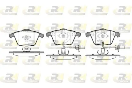 Колодки гальмівні (передні) Audi A4/A6/A8 02-11 (Ate-Teves) (з датчиками) ROADHOUSE 2964.12