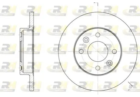 Диск гальмівний (передній) Renault Megane/ Clio 1.2-1.9 90-03 (238x12mm) ROADHOUSE 6067.00