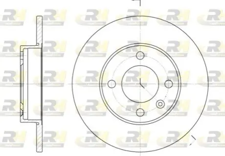 Диск гальмівний (к-т), Volkswagen Golf 93-99, Jetta 83-92, Passat 88-97, Polo 81-94/Cordoba ROADHOUSE 6086.00