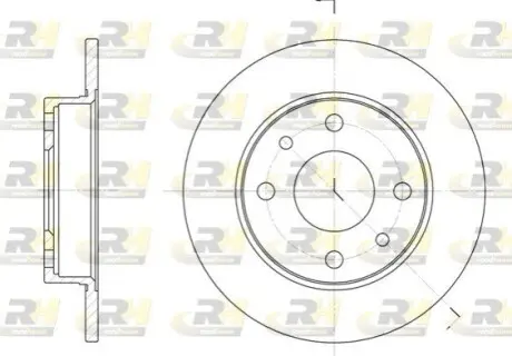 Диск гальмівний (задній/передній) Fiat Panda 03-/Ford Ka 08- (240.5x11) ROADHOUSE 6110.00