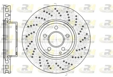 Фото Диск гальмівний (передній) MB C-class (W204) 07-14/E-class (W212) 09- (322x32) (з отворами) (вент) ROADHOUSE (6118510) зображення 1