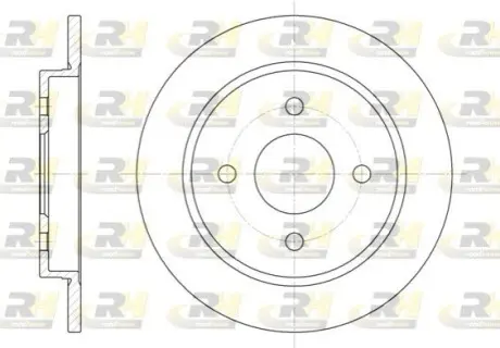 Диск гальмівний (задній) Ford Focus 98-04/Fiesta 05-/Sierra 82-93 (253x10.2) ROADHOUSE 6155.00