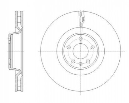 Диск тормозной (передний) Audi A6 12-18 (356x34) (с покрытием) (вентилированный)) ROADHOUSE 6167110 (фото 1)