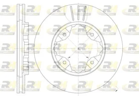 Фото Диск гальмівний (передній) Honda Accord IV/V/Rover 600 I 90-99 (260x23) (з вентиляцією) ROADHOUSE (6205.10) зображення 1
