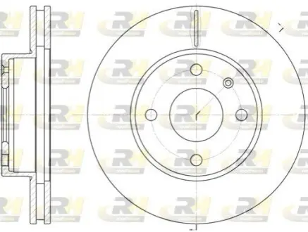 Фото Диск гальмівний (передній) Ford Sierra 82-93 (260x24.2) (з вентиляцією) ROADHOUSE (6215.10) зображення 1
