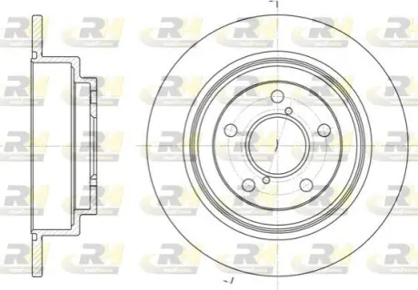 Фото Диск гальмівний (задній) Subaru Forester/ Impreza/ Legacy -05 (266x10) ROADHOUSE (6398.00) зображення 1