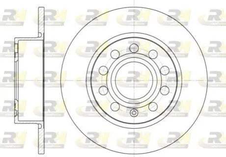 Диск гальмівний (задній) VW Caddy 03- (255x9.6) (з покриттям) ROADHOUSE 6649.00