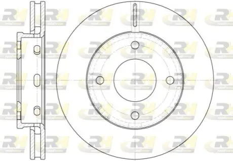 Фото Диск гальмівний (передній) Mitsubishi Colt/Smart Forfour 1.1-1.5 CDI (256x24) (вентильований) ROADHOUSE (6680.10) зображення 1