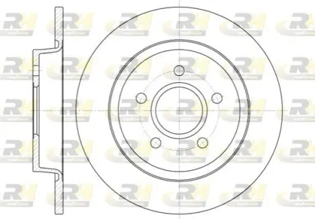 Диск гальмівний (задний) Ford C-max/Focus II/Volvo C30/C70/S40/V50 04-12/V40 12-(280x11) ROADHOUSE 6712.00