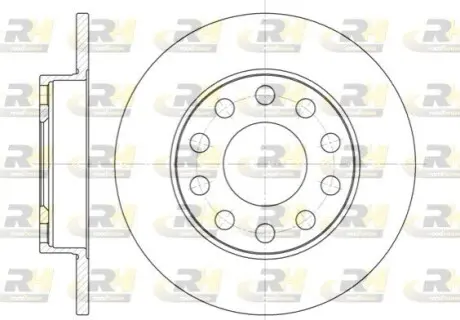Диск гальмівний (задній) Audi 80/A4 93-12 (244.9x9.9) ROADHOUSE 6753.00