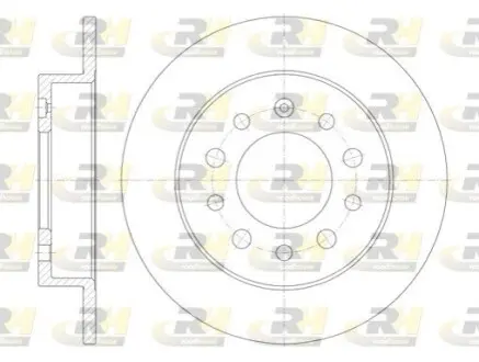 Фото Диск гальмівний (задній) Hyundai Tiburon 06-08 (258x10) ROADHOUSE (6762.00) зображення 1
