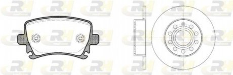 Комплект тормозов, дисковый тормозной механизм ROADHOUSE 8103101