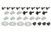 Кріплення захисту двигуна (комплект) AUDI A3 8L SEAT LEON 1M, TOLEDO II 1M SKODA OCTAVIA I VW BORA, GOLF IV, NEW BEETLE 9C 09.96-12.10 ROMIX (ROM90204) зображення 1