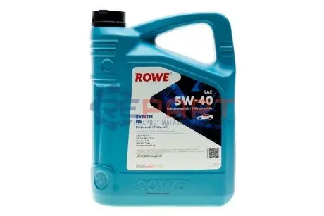 Олива 5W40 HIGHTEC SYNTH RS (4L) (BMW LL-01/MB 229.5/Porsche A40/VW 502 00/505 00/PSA B71 2296) ROWE 20001-0040-99 Купити в Україні