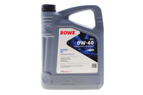 Олива 0W40 HIGHTEC SYNTH RS (4L) (MB 229.5/Porsche A40/VW 502 00/505 00) (ACEA A3/B4) (API SN/CF) ROWE 20020-0040-99