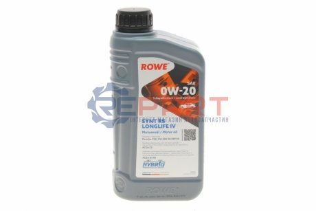 Олива 0W20 HIGHTEC SYNTH RS LONGLIFE IV (1L) (Porsche C20/VW 508 00/509 00) (ACEA A1/B1/C5) ROWE 20036001099