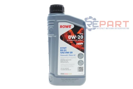 Олива 0W20 HIGHTEC SYNT RS D1 (1L) (API SP RC/SN PLUS RC)(GM dexos1 Gen 3/Ford WSS-M2C962-A1) ROWE 20051-0010-99