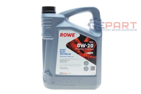 Олива 0W20 HIGHTEC SYNT RS D1 (5L) (API SP RC/SN PLUS RC)(GM dexos1 Gen 3/Ford WSS-M2C962-A1) ROWE 20051-0050-99