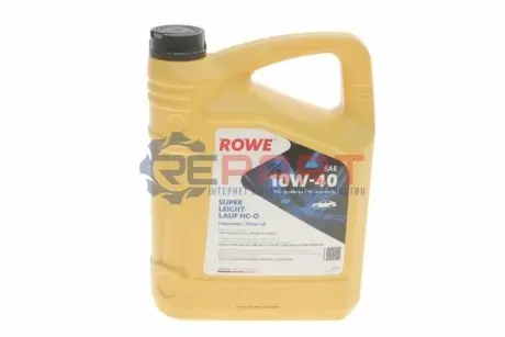 Олива 10W40 HIGHTEC SUPER LEICHTLAUF HC-O (4L) (VW 501 01/505 00/MB 229.3/226.5/229.1/RN 0700/0710) ROWE 20058-0040-99 Купити в Україні