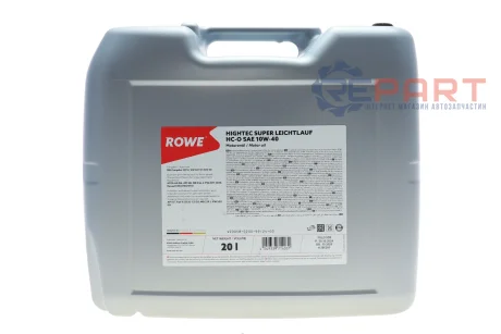 Олива 10W40 HIGHTEC SUPER LEICHTLAUF HC-O (20L) (VW 501 01/505 00/MB 229.3/226.5/229.1/RN 0700/0710) ROWE 20058-0200-99