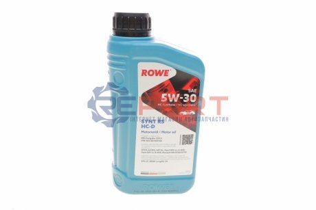 Олива 5W30 HIGHTEC SYNT RS HC-D (1L) (MB 229.5/VW 502 00/505 00/GM-LL-A-025/BMW LL-01) ROWE 20060-0010-99