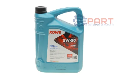 Олива 5W30 HIGHTEC MULTI SYNT DPF (5L) (BMW LL-04/MB229.51/229.31/229.52/VW504 00/507 00/GM dexos2) ROWE 20125005099
