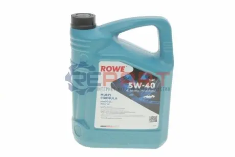 Олива 5W40 HIGHTEC MULTI FORMULA (5L) (MB 229.31/229.51/226.5/VW 505 00/505 01/BMW LL-04) ROWE 20138-0050-99 Купити в Україні