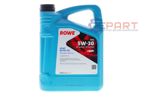 Олива моторна HIGHTEC SYNT RS SAE 5W-30 HC-FO (4L) ROWE 20146-0040-99