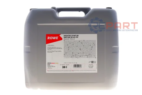 Олива 5W30 HIGHTEC SYNT RS HC-FO (20L) (WSS-M2C913-D/ILSAC GF-3/-4/RN 0700/18-1811 S1/STJLR.03.5003) ROWE 20146-0200-99