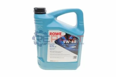 Масло 5W40 HIGHTEC SYNT RS HC-D (5L) (BMW LL-01/MB 229.5/Porsche A40/VW 502 00/505 00) ROWE 20163-0050-99
