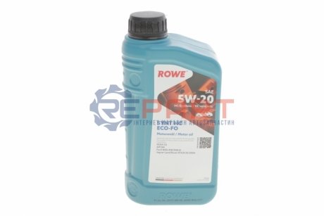 Олива 5W20 HIGHTEC SYNT HC ECO-FO (1L) (WSS-M2C948-B/STJLR.03.5004) (ACEA C5) (API SN) ROWE 20206001099 (фото 1)