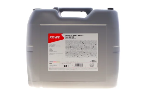 Олива моторна HIGHTEC SYNT RS DLS SAE 5W-40 (20L) ROWE 20307-0200-99