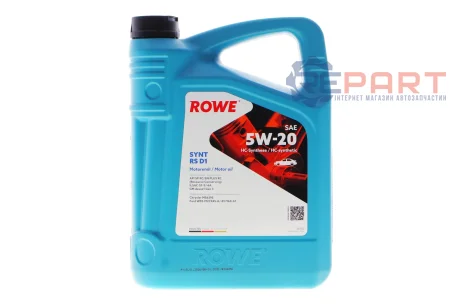 Олива 5W20 HIGHTEC SYNT RS D1 (4L) (WSS-M2C945-A/-B1/960-A1/MS6395/dexos1 Gen 2)(API SP RC/SN PLUS RC ROWE 20342-0040-99