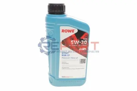Масло 5W30 HIGHTEC SYNT RSR 17 (1L) (MB 226.52/Renault RN17/RN 0700/0710) (ACEA C3) ROWE 20370-0010-99