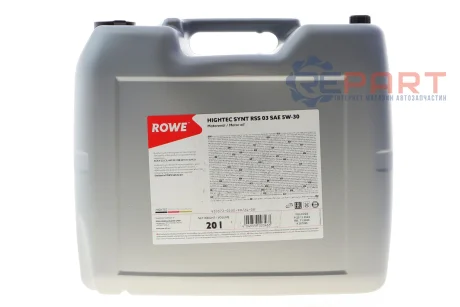 Олива 5W30 HIGHTEC SYNT RSS 03 (20L) (MB 229.31/229.51) (ACEA C2/C3/API SP/FPW9.55535/03) ROWE 20372-0200-99