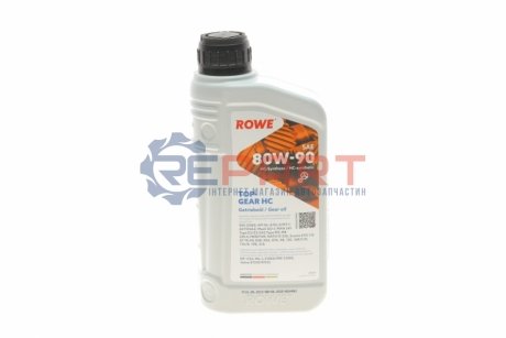 Олія 80W90 HIGHTEC TOPGEAR HC (1L) (MB 235.0/MAN 341 E2/ZF TE-ML 02B) (API GL-4/GL-5) (жовтий))) ROWE 25000-0010-99 (фото 1)