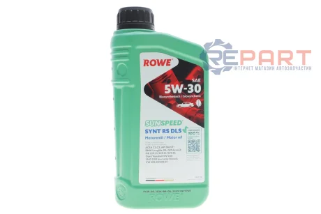 Олива 5W30 SUNSPEED SYNT RS DLS (1L) (MB 229.31/229.51/MB 229.52/BMW LL-04) (ACEA C2,C3/API SN/CF) ROWE 4920118-0010-99